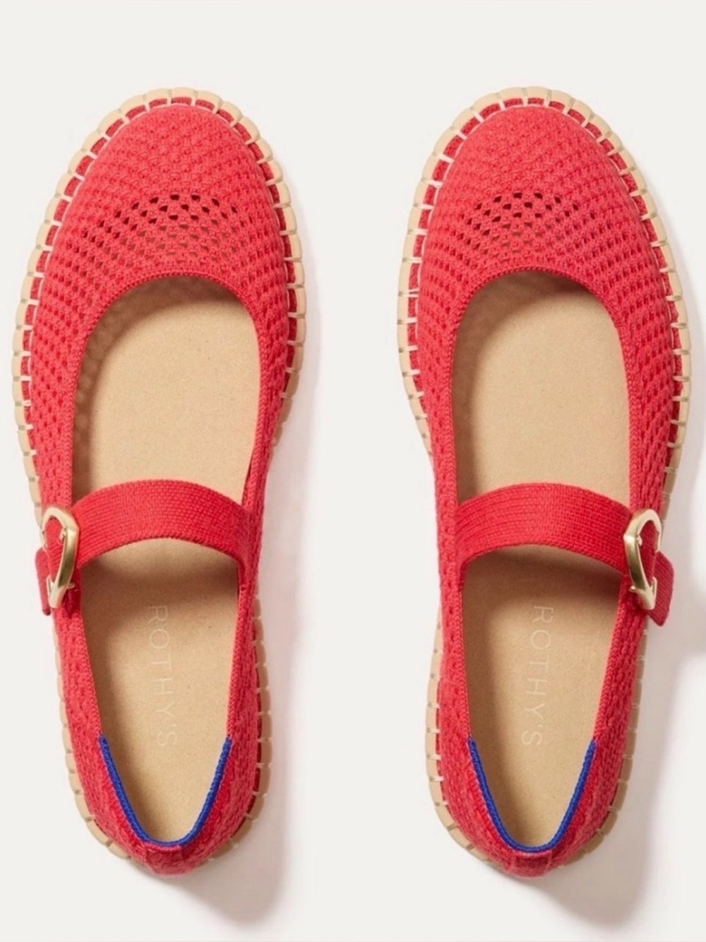 Rothy’s Espadrille Mary Jane Red Hot Size 11.5